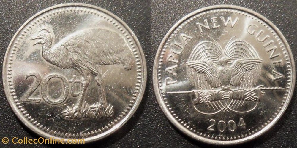 20 Toea 2004 monnaies monde papouasie nouvelle guinee 20 toea 2004