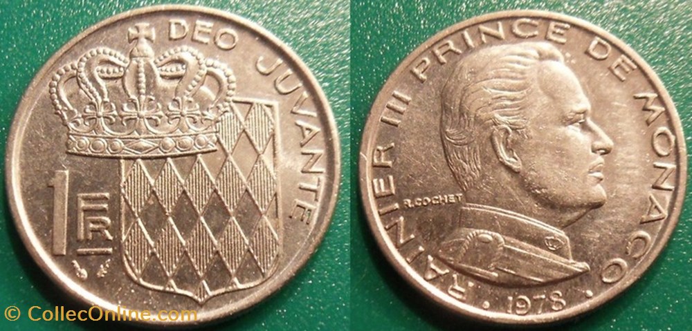 1 Franc 1978 Rainier III monnaies monde monaco 1 franc 1978 rainier iii