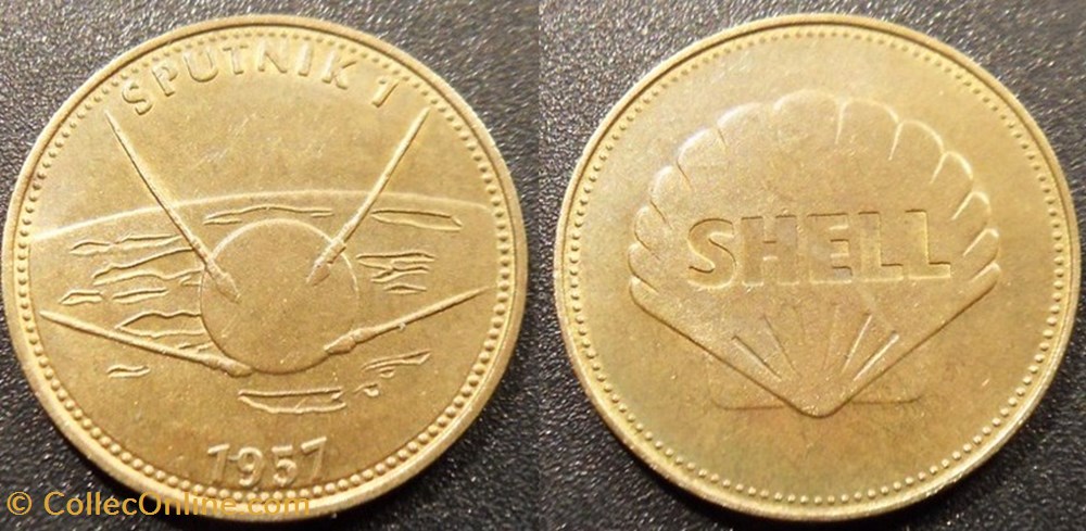 monnaies paranumismatique jetons poids u jeton shell epopee de espace n 04 sputnik 1