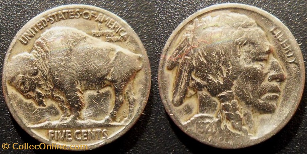 monnaies monde etats unis 5 cents 1920