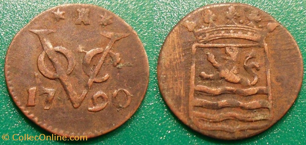 Nederland Indie 1 Duit 1790 monnaies colonies neerlandaises nederland indie 1 duit 1790