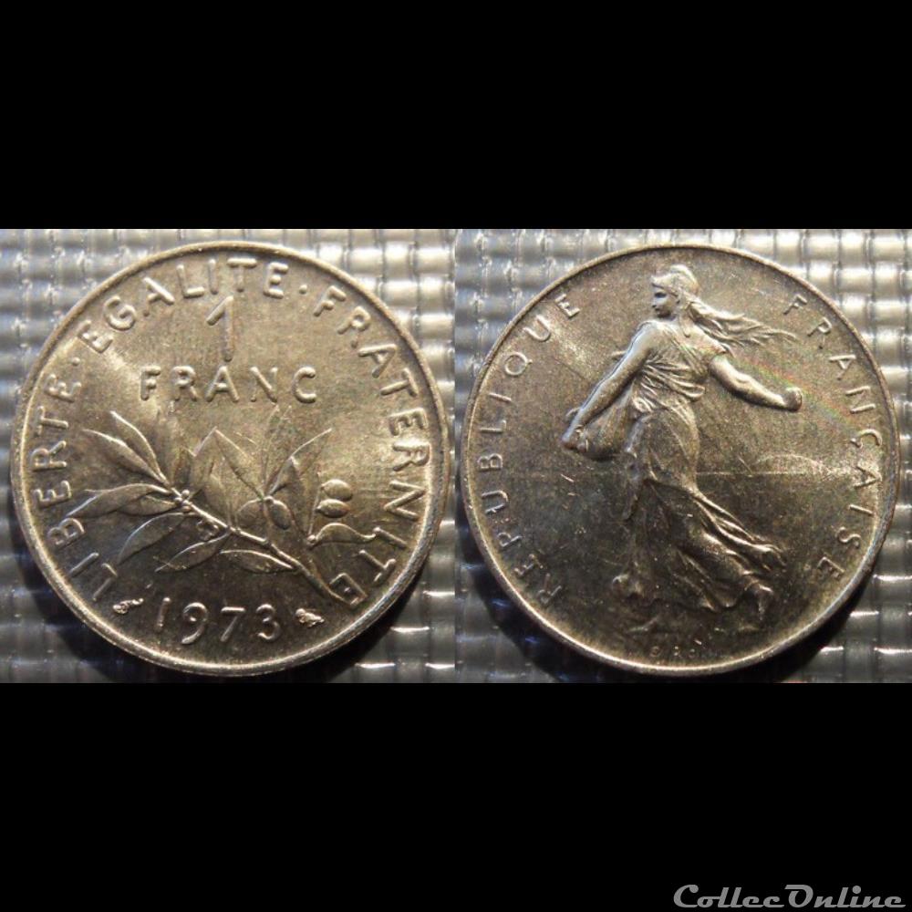 Hg 1 franc semeuse 1973 24mm 6g monnaie france moderne hg 1 franc semeuse 1973 24mm 6g