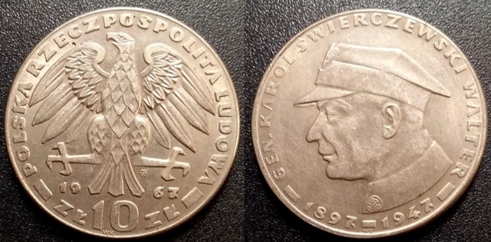 10 Zlotych 1967 Général Karol Świerczewski monnaies monde pologne 10 zlotych 1967 general karol swierczewski