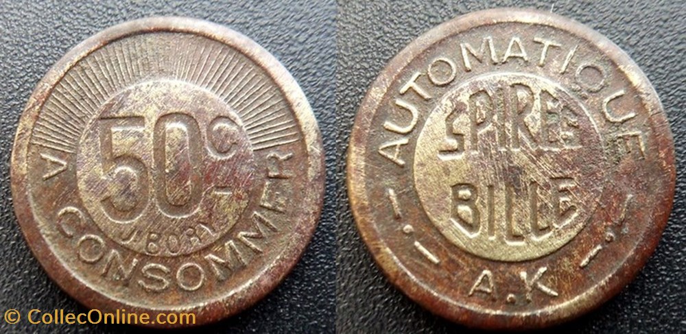 monnaies paranumismatique jetons poids f jeton a consommer 50 c a consommer j bory