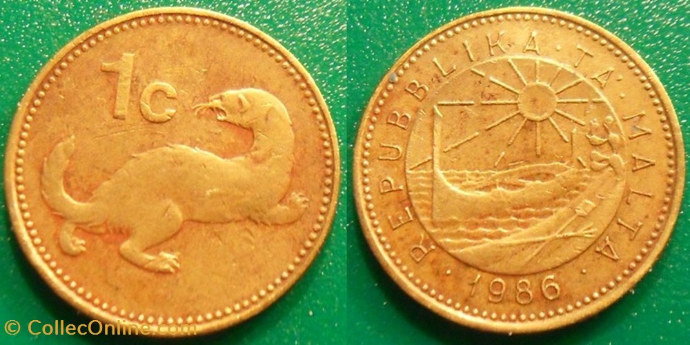 1 Cent 1986 monnaie monde malte 1 cent 1986