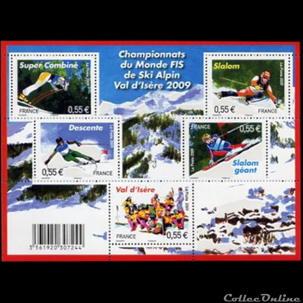 timbre france assignat 2009 championnats du monde de ski a val isere