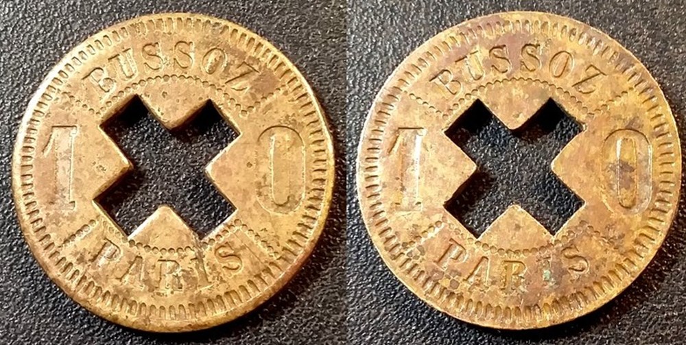 fb- Bussoz - Jeton à consommer 10 C. monnaies paranumismatique jetons poids fb bussoz jeton a consommer 10 c