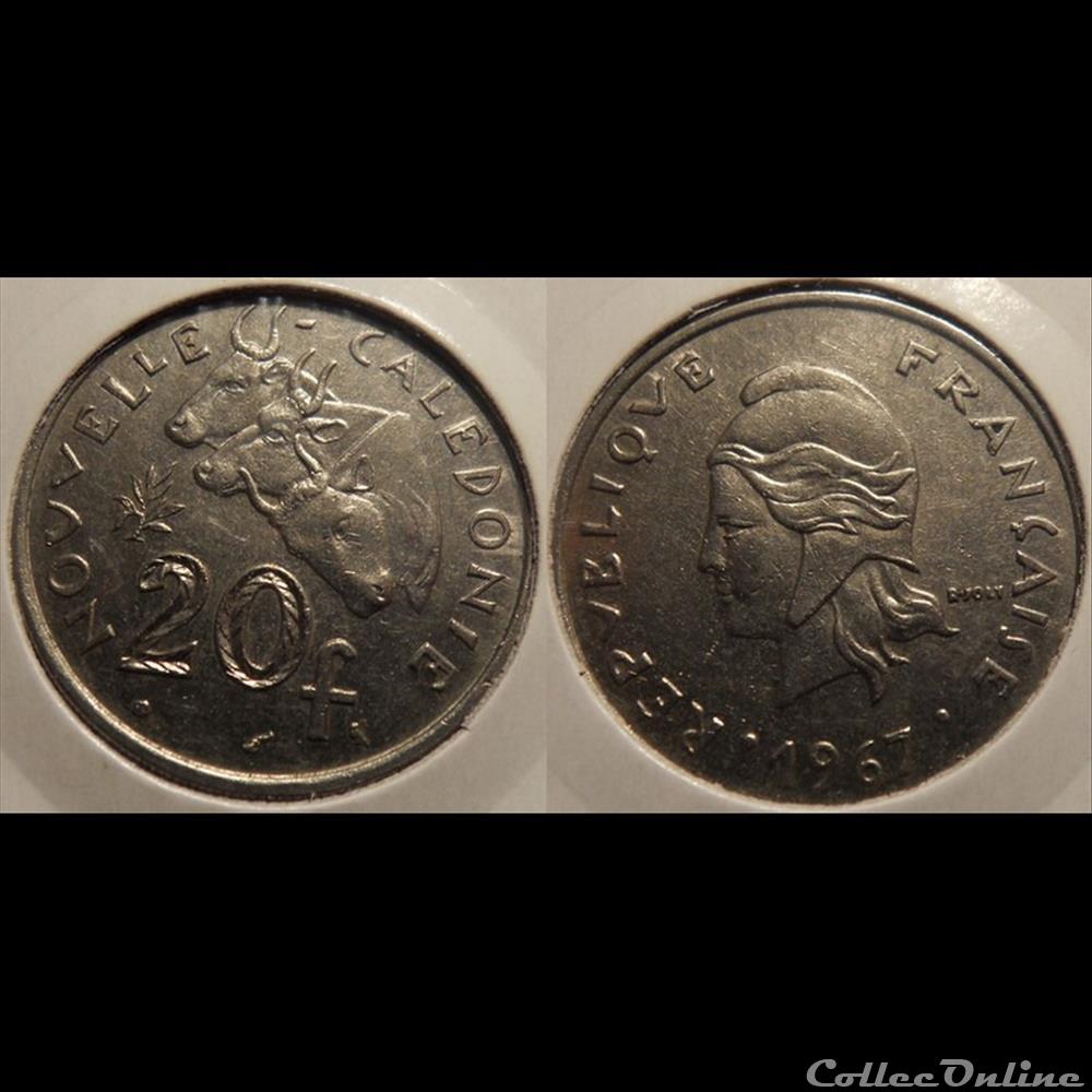 Nouvelle Calédonie 20 Francs 1967 monnaie france colony nouvelle caledonie 20 francs 1967