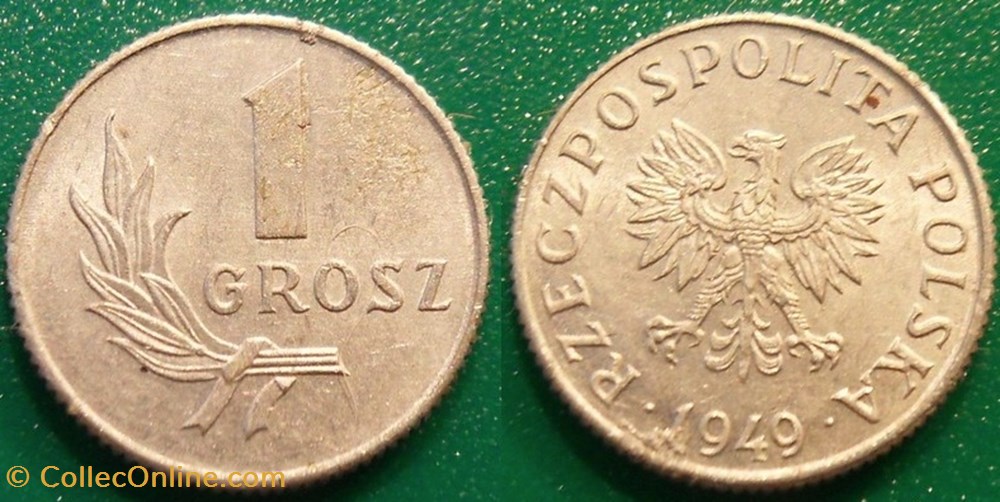 1 Grosz 1949 monnaie monde pologne 1 grosz 1949