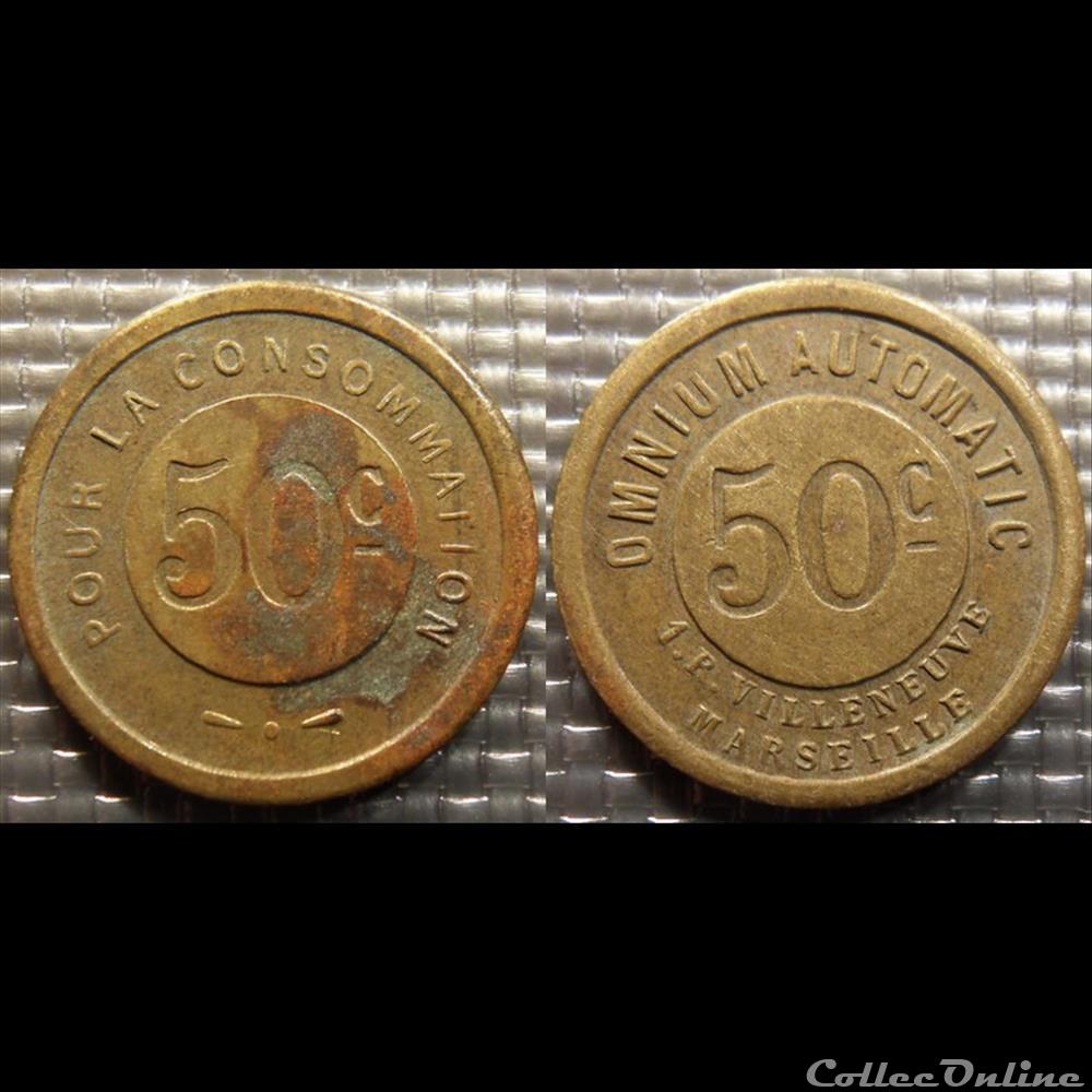 monnaie mereaux f jeton a consommer 50 c omnium automatic