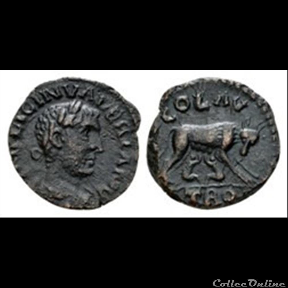 B6 Valérien I 253-260Troas Alexandria monnaie antique romaine b6 valerien i 253 260troas alexandria