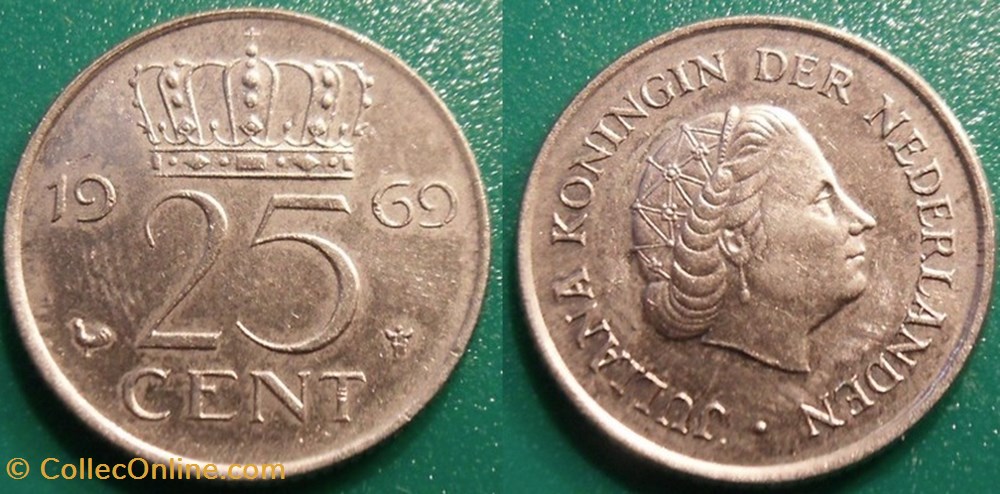 monnaie monde pay ba 25 cent 1969