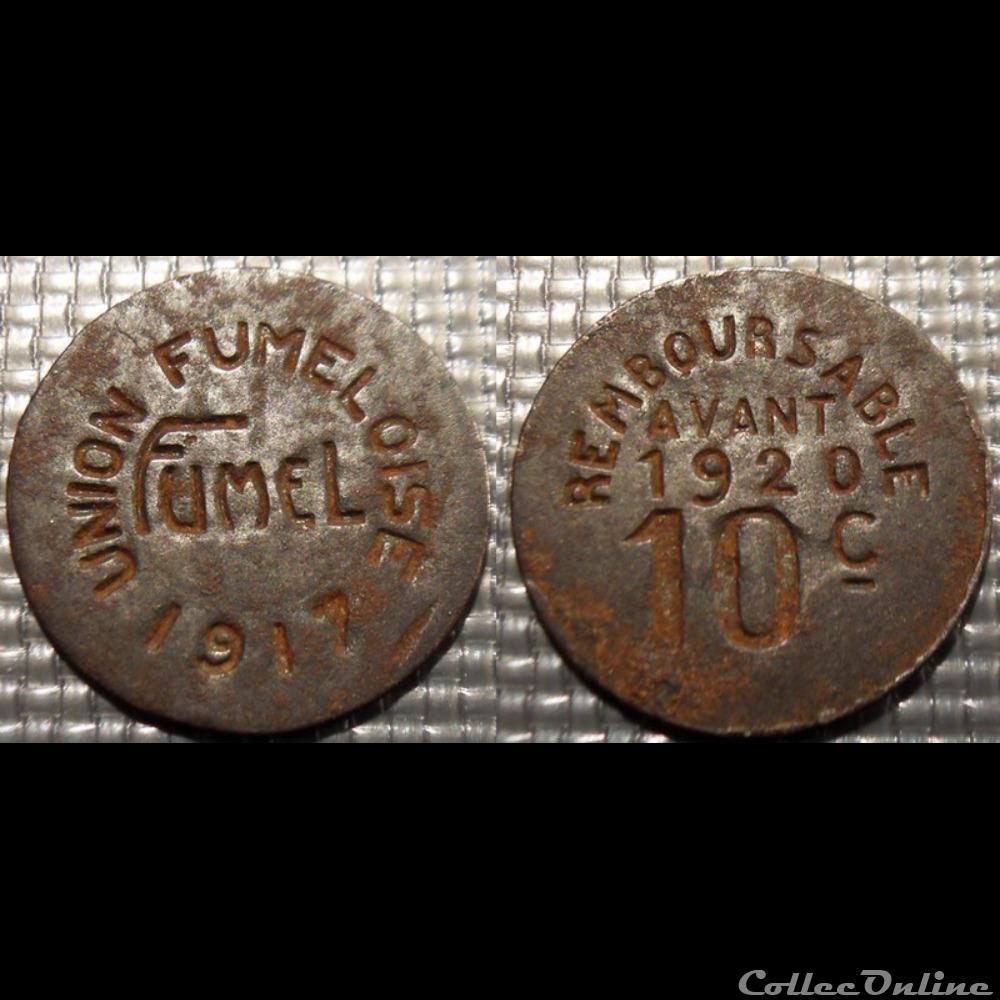 p- MN Fumel 10 C. 1917 Fe Elie:10.2 monnaies paranumismatique jetons poids p mn fumel 10 c 1917 fe elie 10 2