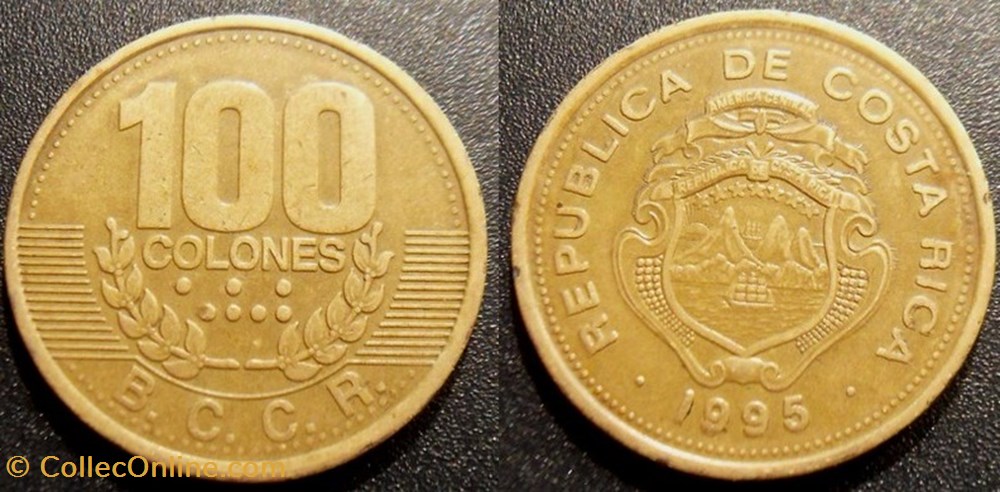 100 Colones 1995 monnaies monde costa rica 100 colones 1995