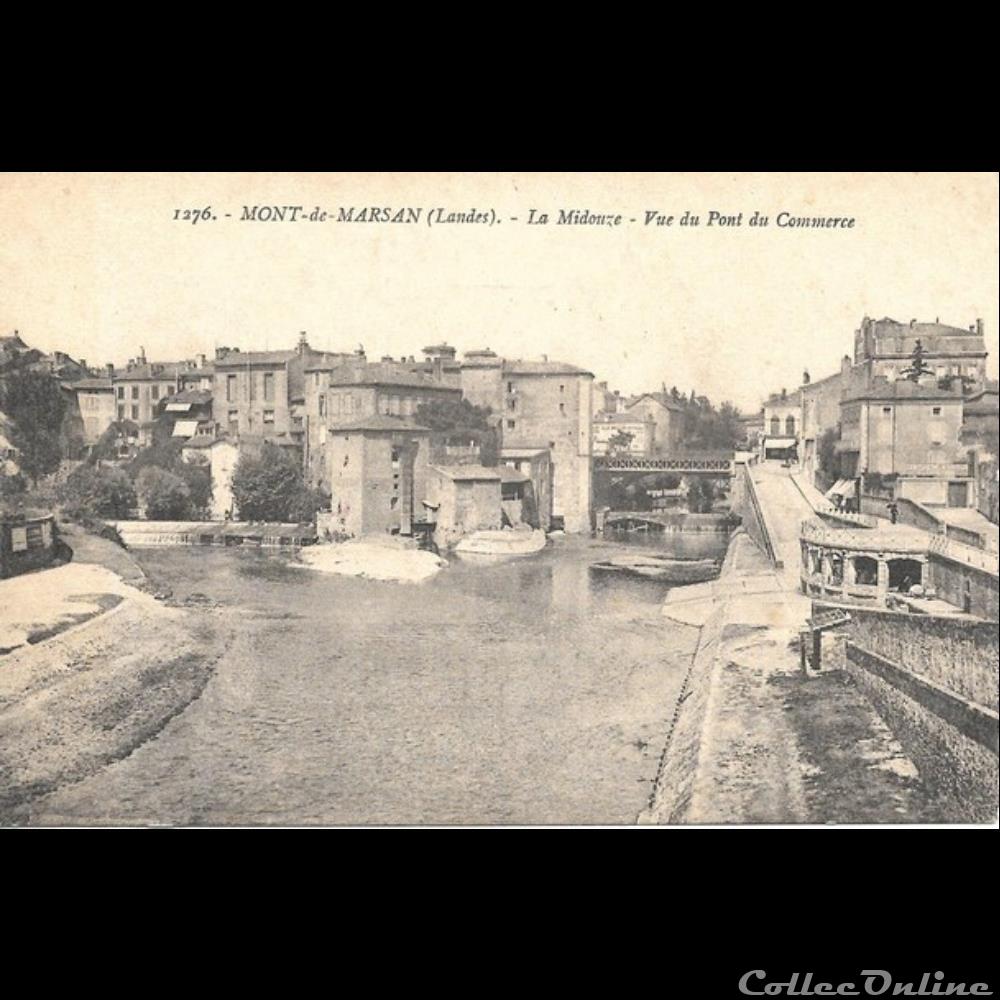 divers carte postale 40 mont de marsan flamme