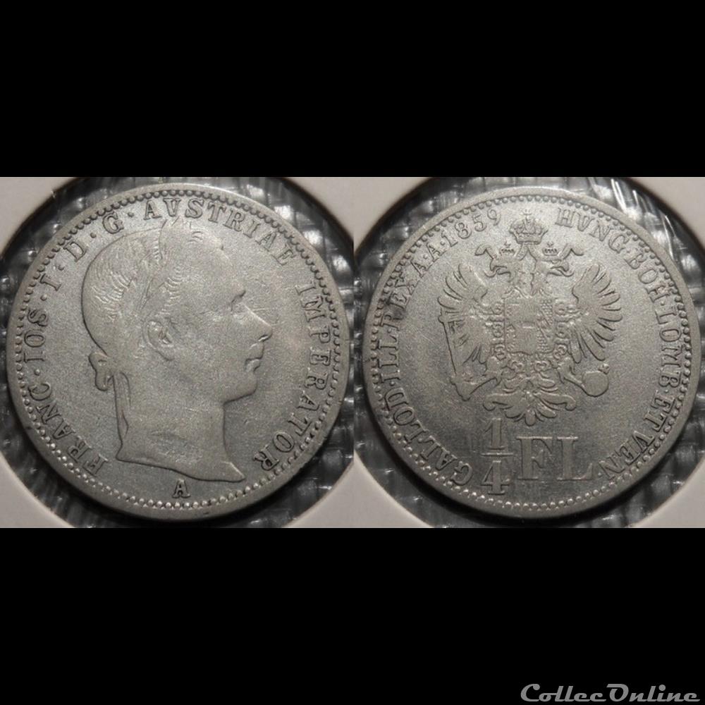 Autriche 1/4 Florin 1859 A monnaie france moderne autriche 1 4 florin 1859 a