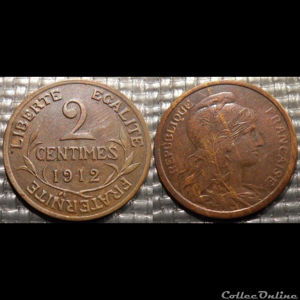 Ba 2 centimes Dupuis 1912 monnaie france moderne ba 2 centimes dupuis 1912