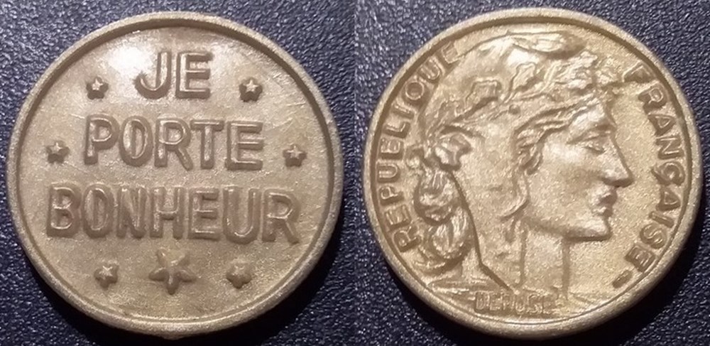 b- Jeton je porte bonheur monnaies paranumismatique jetons poids b jeton je porte bonheur
