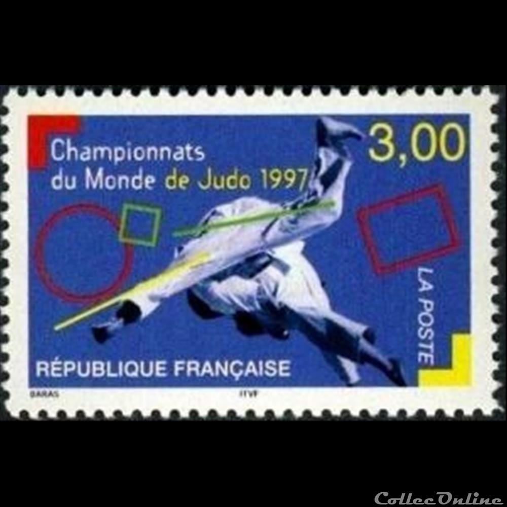 timbre france assignat 1997 championnats du monde de judo
