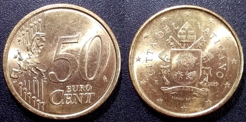 50 cent cent 2019 François monnaies monde vatican 50 cent cent 2019 francois