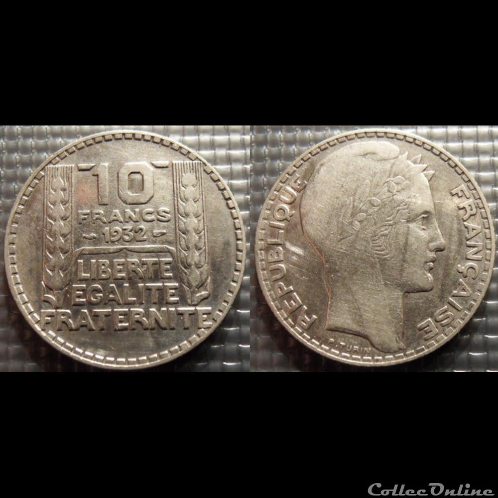 La 10 francs Turin 1932 28mm 10g monnaie france moderne la 10 francs turin 1932 28mm 10g