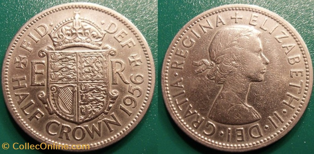 1/2 Couronne 1956 monnaie monde royaume uni 1 2 couronne 1956