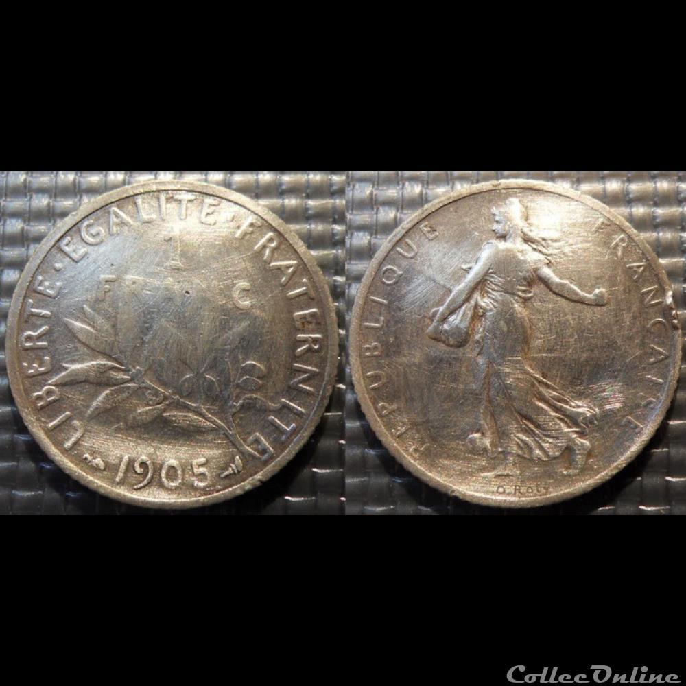 Ha 1 franc Semeuse 1905 23mm 5g monnaie france moderne ha 1 franc semeuse 1905 23mm 5g