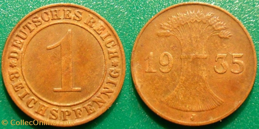 monnaie 1 reichspfennig 1935