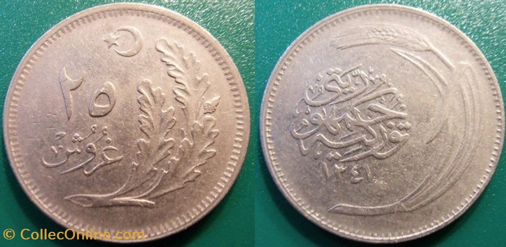 25 Kurus 1341 soit 1923 monnaie monde turquie 25 kurus 1341 soit 1923