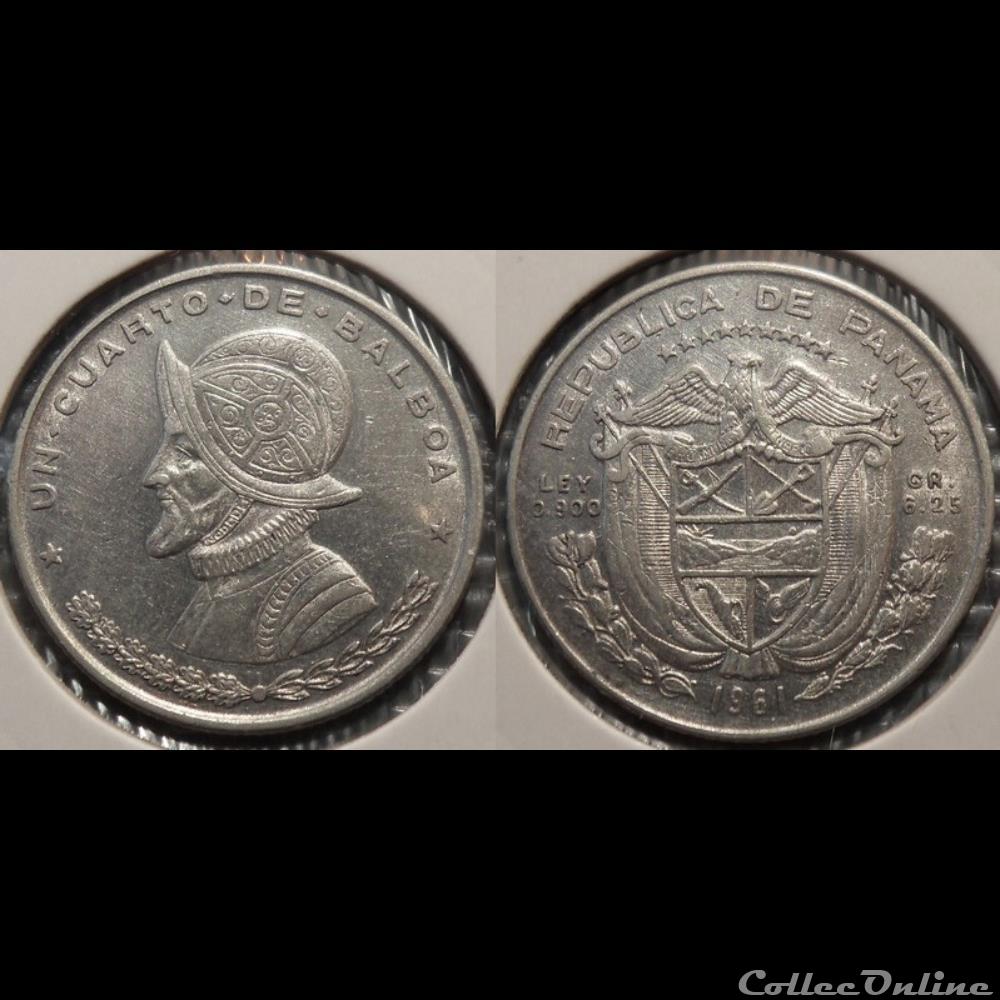 Panama 1/4 Balboa 1961 monnaie jeton mereaux moderne panama 1 4 balboa 1961