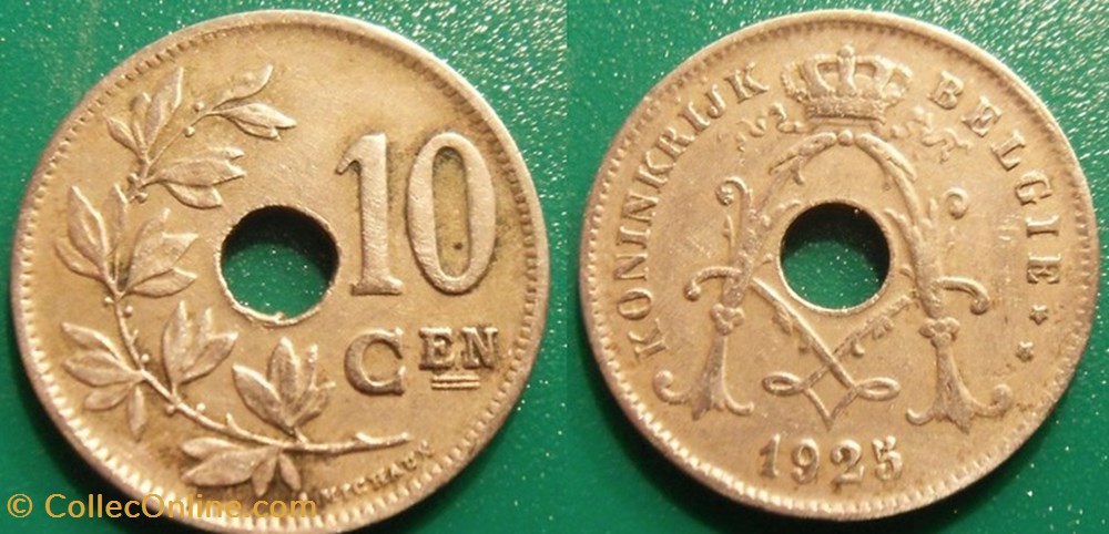 10 Centimes 1925 Belgie monnaie monde belgique 10 centimes 1925 belgie
