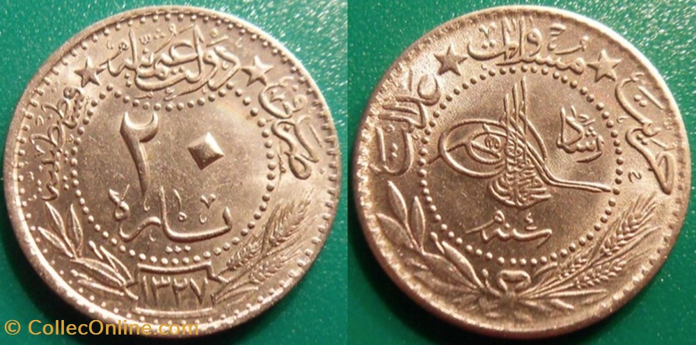 Turquie 20 Para 1327 monnaie monde turquie 20 para 1327