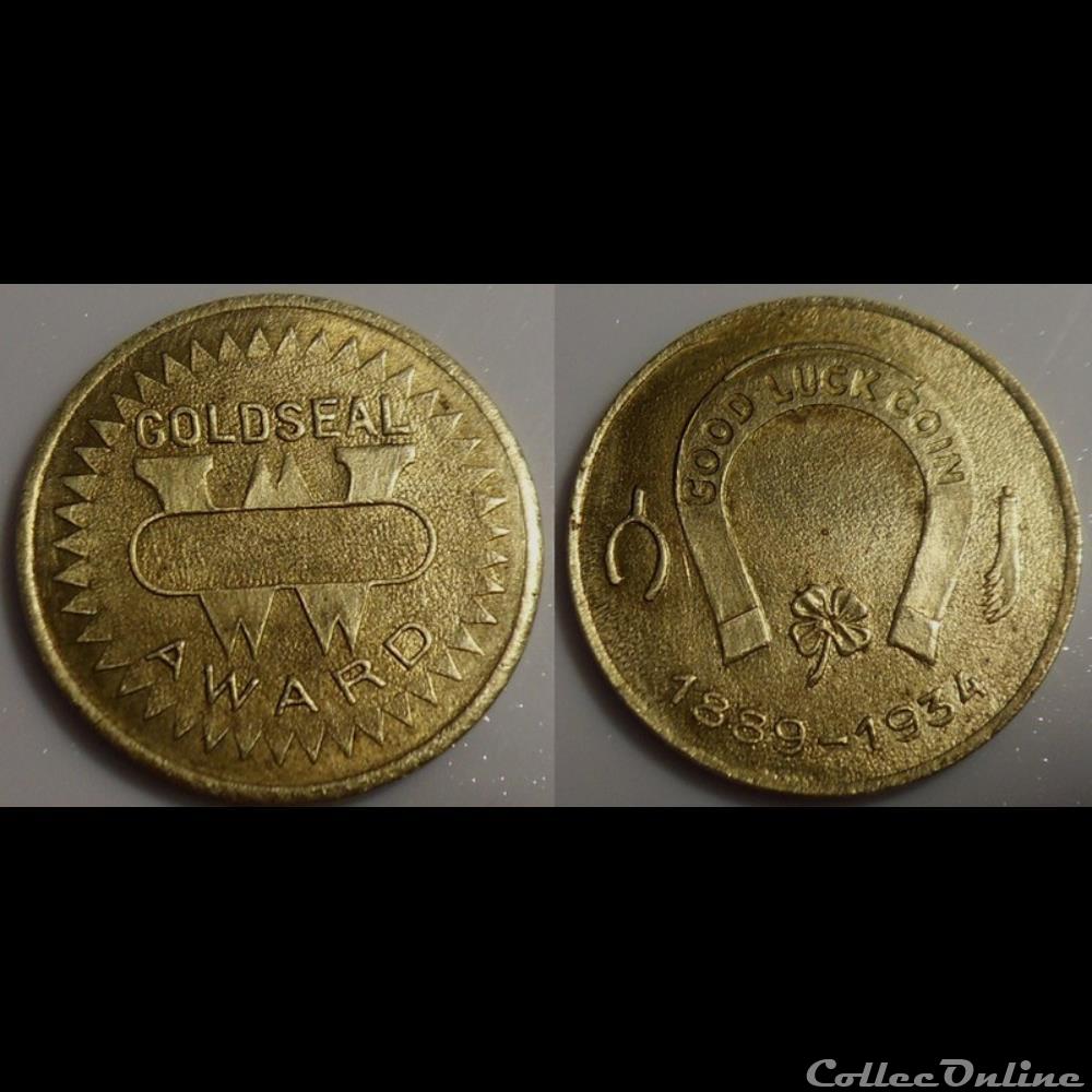 monnaie jeton mereaux e j etr usa gold seal award