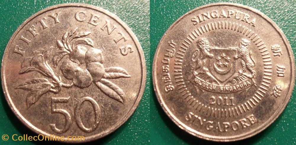 50 Cents 2011 monnaie monde singapour 50 cents 2011