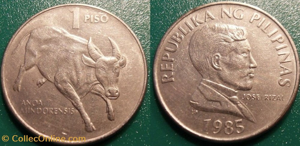 1 Piso 1985 Coins World Philippines Metal Copper Nickel 2-piso-1985-republic-1981-2000-philippines-coin-33985