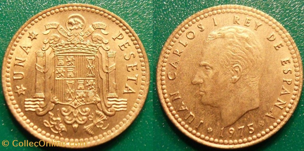 1 Peseta 1975 monnaie monde espagne 1 peseta 1975