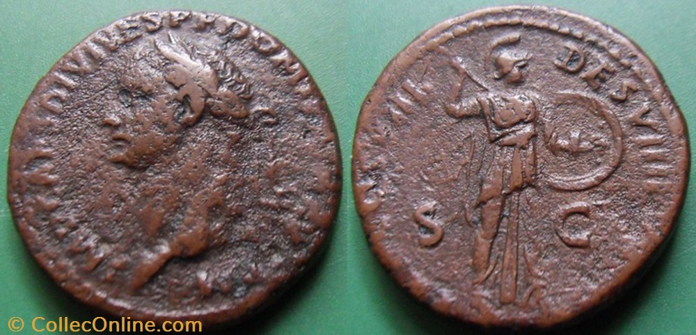 C- Les Flaviens Domitien As monnaie antique jc ap romaine republicaine imperiale c les flaviens domitien as