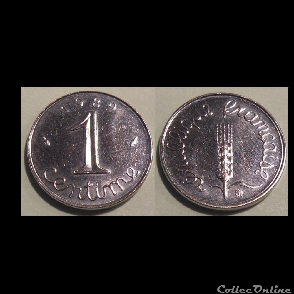 Ab 1centime épi 1989 monnaie france moderne ab 1centime epi 1989