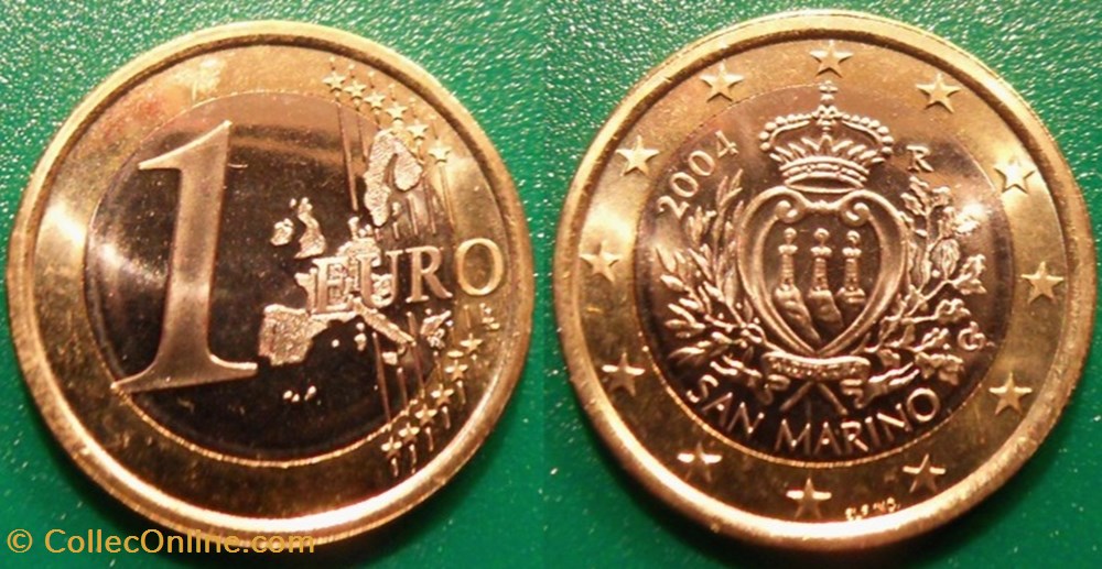 1 Euro 2004 monnaies monde saint marin 1 euro 2004