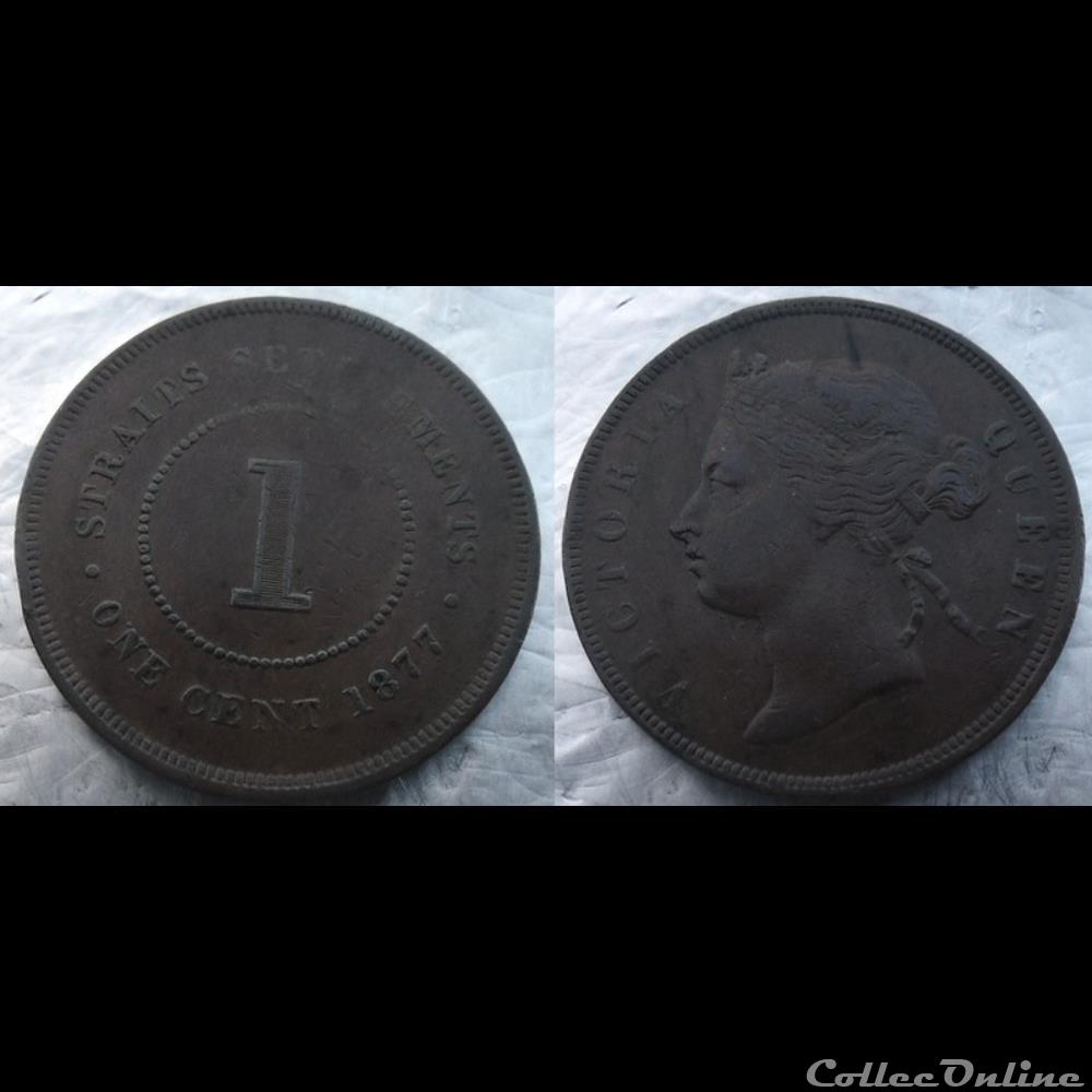 Malaisie Straits et Settlements 1 Cent 1877 monnaies monde malaisie straits et settlements 1 cent 1877