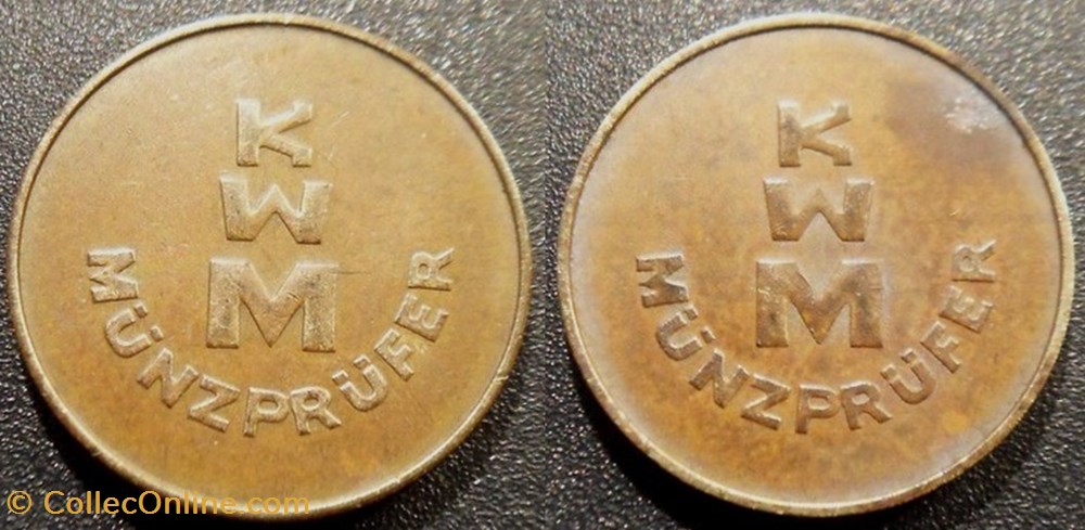 e- J etr Allemagne KWM MUNZPRUFER grand module lettres plus épaisses monnaies paranumismatique jetons poids e j etr allemagne kwm munzprufer grand module lettres plus epaisses