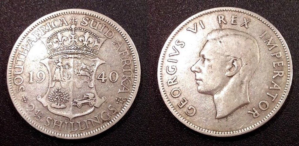 South Africa 2 1/2 Shillings 1940 Georges VI monnaies south africa 2 1 2 shillings 1940 georges vi