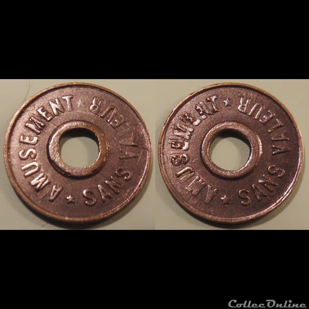 h- Jeton Amusement monnaie mereaux h jeton amusement