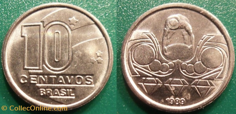 10 Centavos 1989 monnaie monde bresil 10 centavos 1989