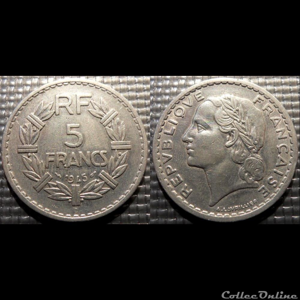 Ke 5 francs Lavrillier 1945 C 31mm 3.5g monnaie france moderne ke 5 francs lavrillier 1945 c 31mm 3 5g