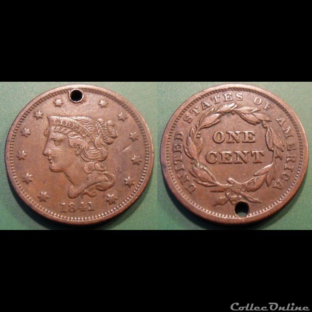 monnaie monde usa one cent 1841
