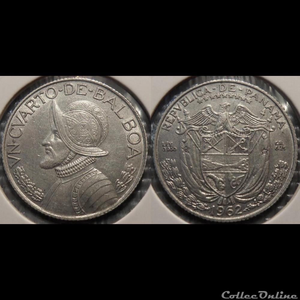 monnaie jeton mereaux moderne panama 1 4 balboa 1962