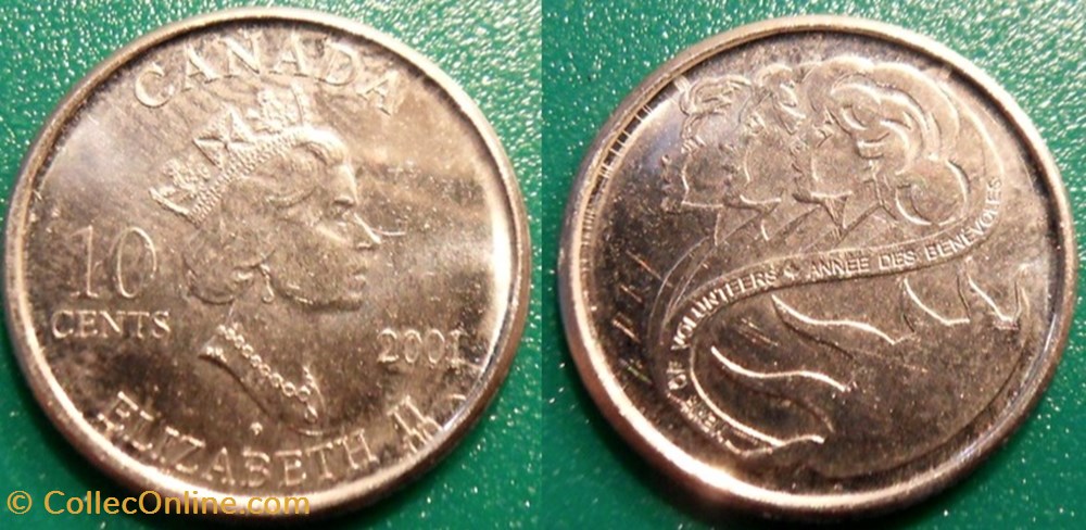 10 Cents 2001 monnaie monde canadum 10 cents 2001