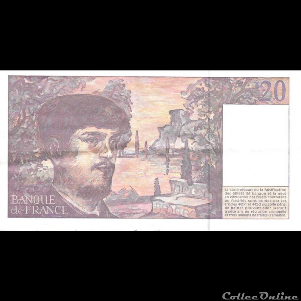 billet france banque xxe 20 francs debussy