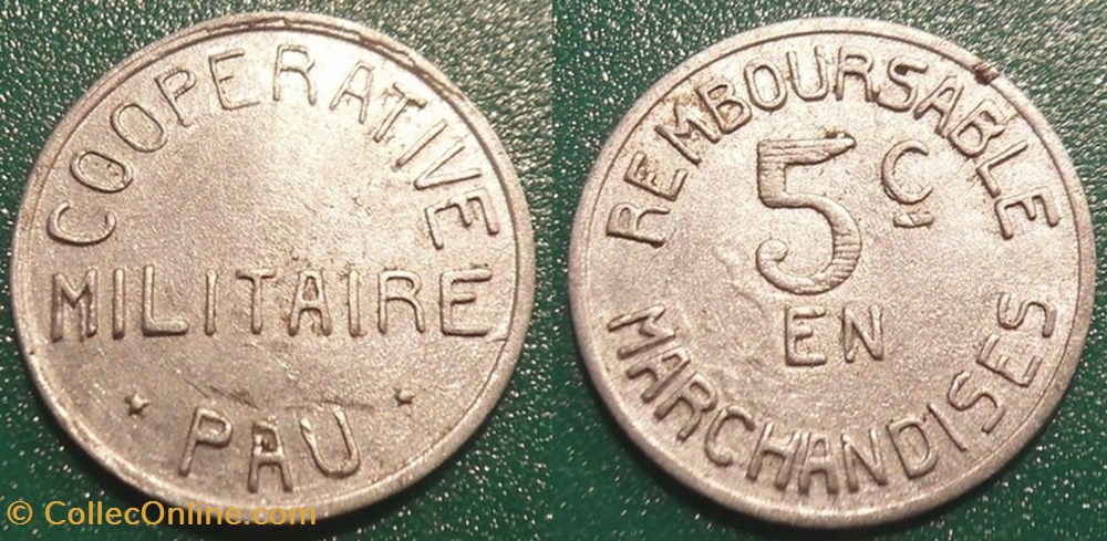 monnaies paranumismatique jetons poids p mn pau 5 c cooperative militaire al elie 30 1